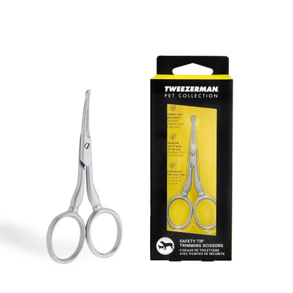 Tweezerman Dog and Cat Stainless Steel Safety Tip Grooming Scissors Tweezerman