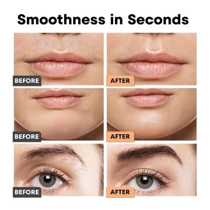VG VOGCREST Eyebrow Facial Trimmer: 2 in1 Rechargeable Facial Hair Removal and Eyebrow Shaver - Face Lips Body Painless Facial Razor with Built-in LED Light (Rose Gold) - Available at All In One Marketplace Canada