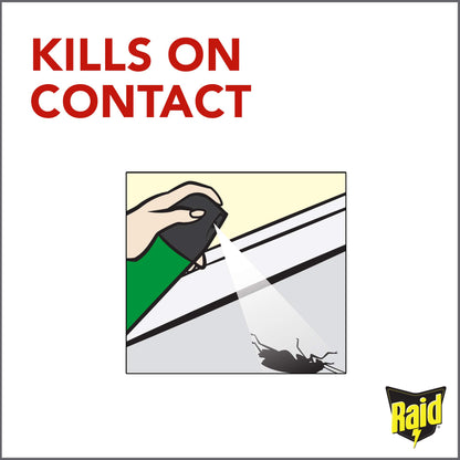 Raid Wasp and Hornet Killer, Wasp Killer Spray for Home Use Kills Bugs and Nests on Contact, Including Paper Wasps, Yellow Jackets, Mud Daubers and More, 400g (Pack of 2)