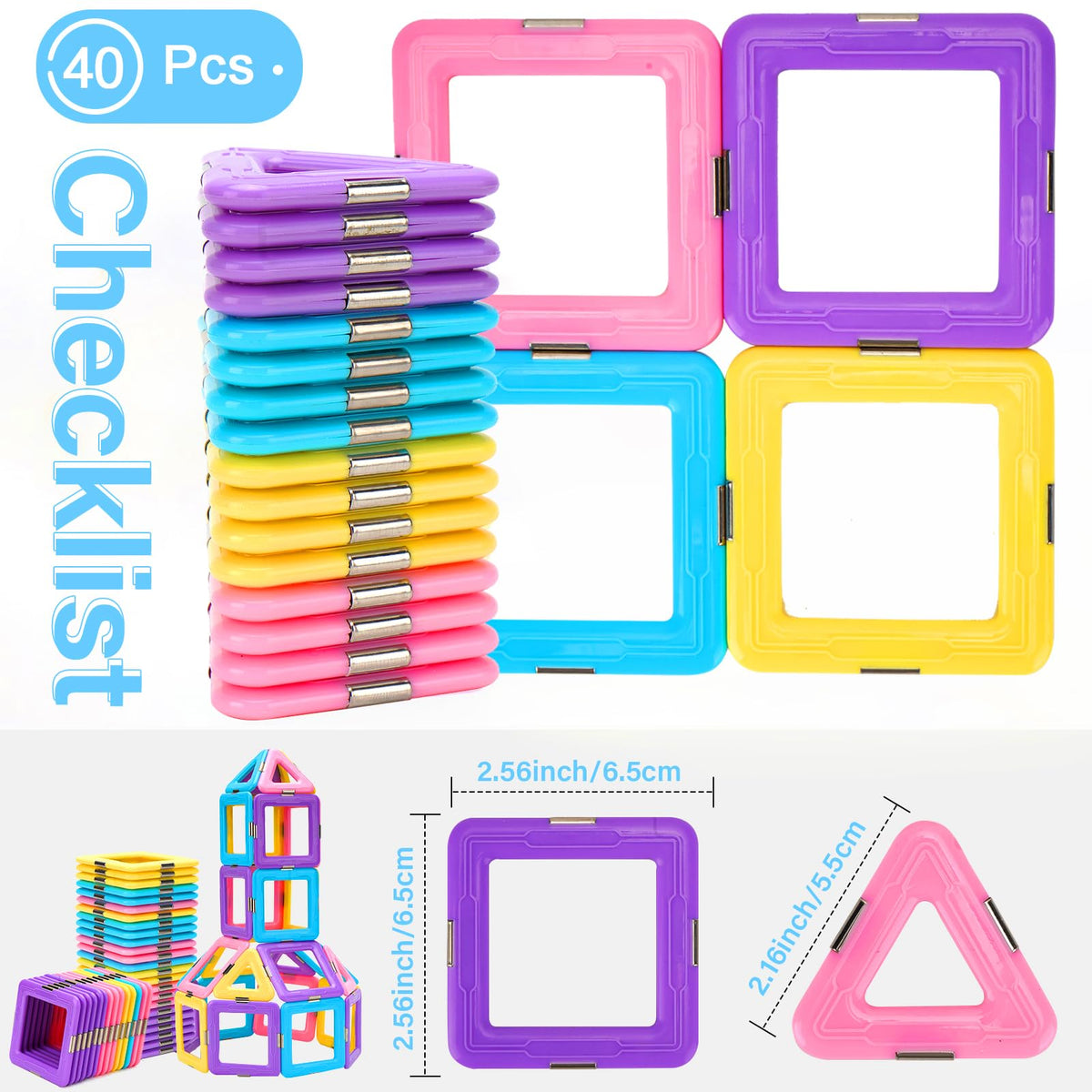 Upgraded Magnetic Tiles Toys for 3 4 5 6 7 8+ Year Old Toddlers Boys Girls 🍁 All In One Marketplace Canada