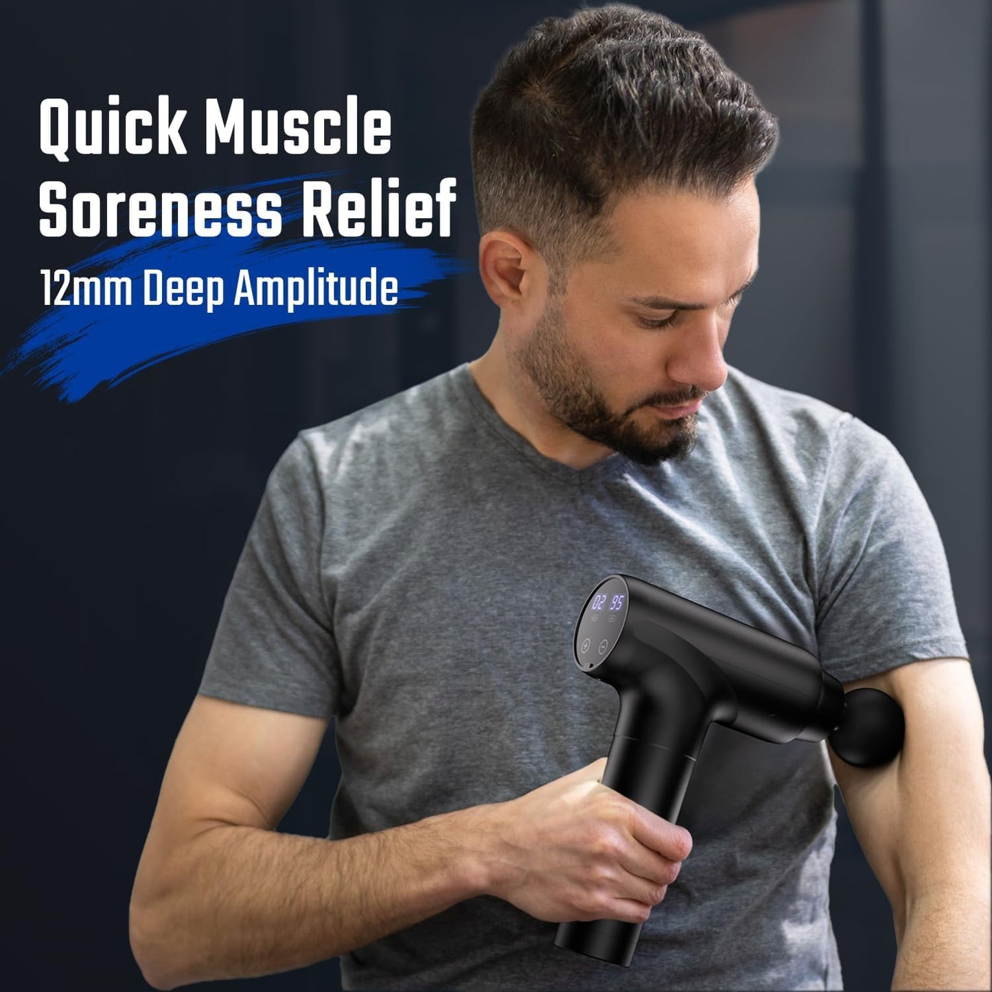 cotsoco Massage Gun Deep Tissue, Muscle Massage Gun with 9 Attachment Heads 20 Speeds & Silent Brushless Motor Cordless, Handheld Percussion Back Massager Gun for Athletes, Mothers Day Gifts for Mom Dad Women Men (Black) - Available at All In One Marketplace Canada