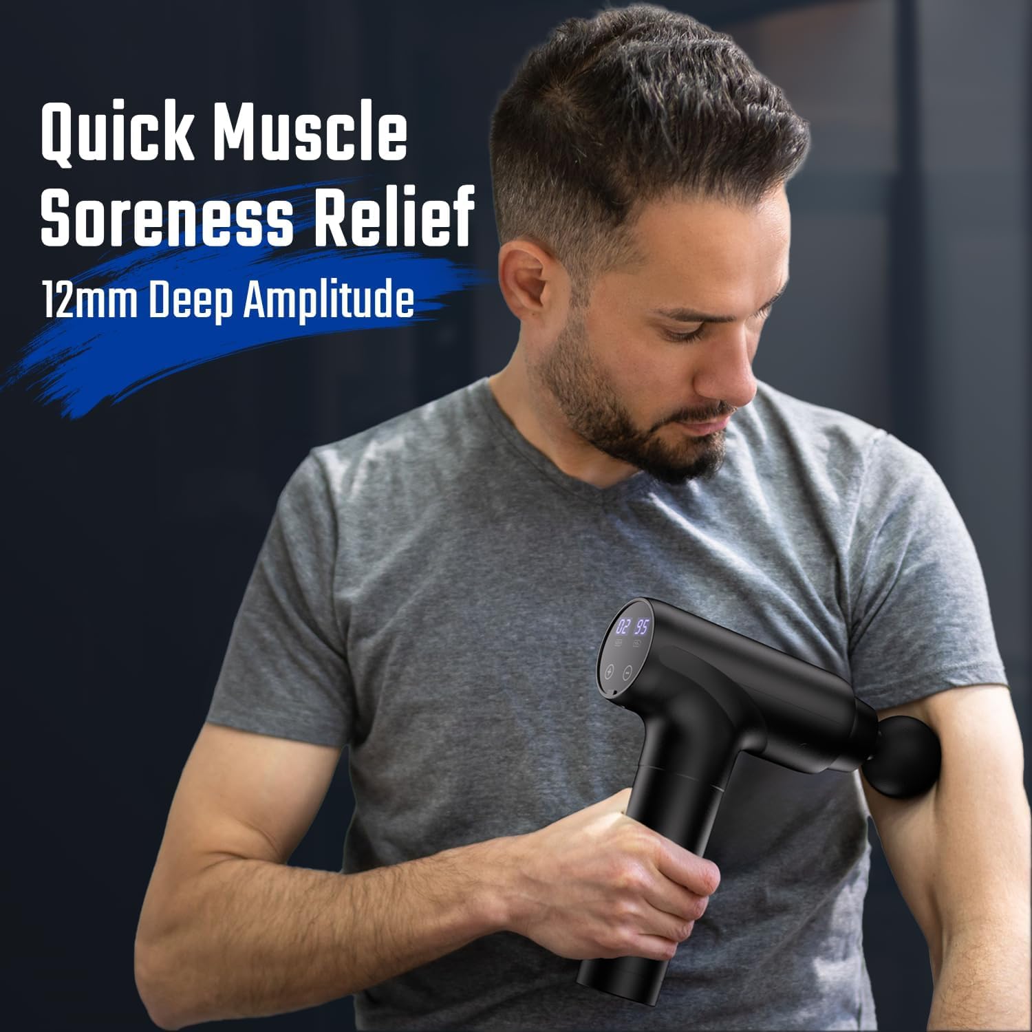 cotsoco Massage Gun Deep Tissue, Muscle Massage Gun with 9 Attachment Heads 20 Speeds & Silent Brushless Motor Cordless, Handheld Percussion Back Massager Gun for Athletes, Mothers Day Gifts for Mom Dad Women Men (Black) - Available at All In One Marketplace Canada