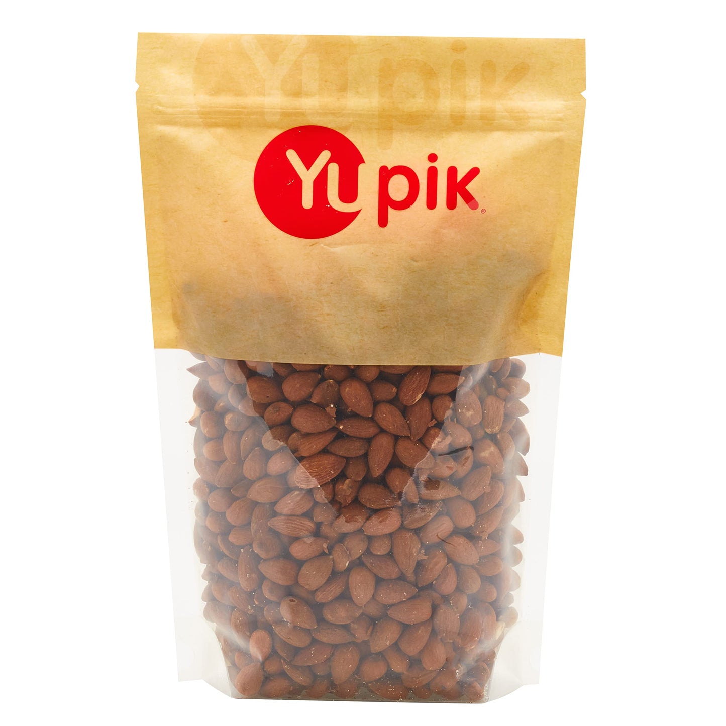 Yupik Roasted Unsalted Almonds, 1 kg, Gluten-free, Kosher, Vegan, Whole Nuts, No Added Salt, Lightly Roasted, Crunchy, Source of Fiber, Healthy Snacks Yupik