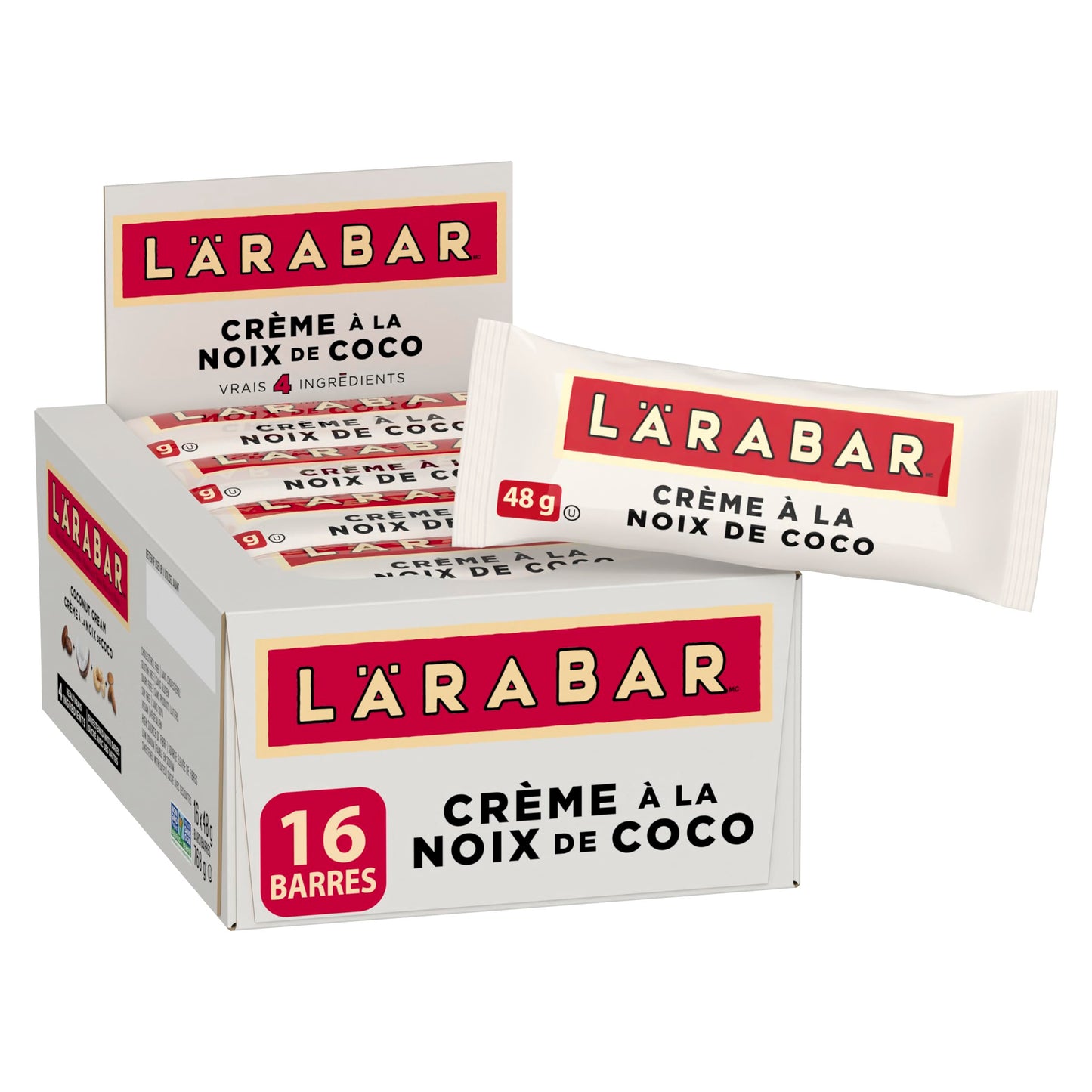 LÄRABAR Coconut Cream, Fruit and Nut Energy Bar, Pack of 16 Bars, Gluten Free, Vegan, Family Pack, Snack Bars, 768 Grams Package - Available at All In One Marketplace Canada
