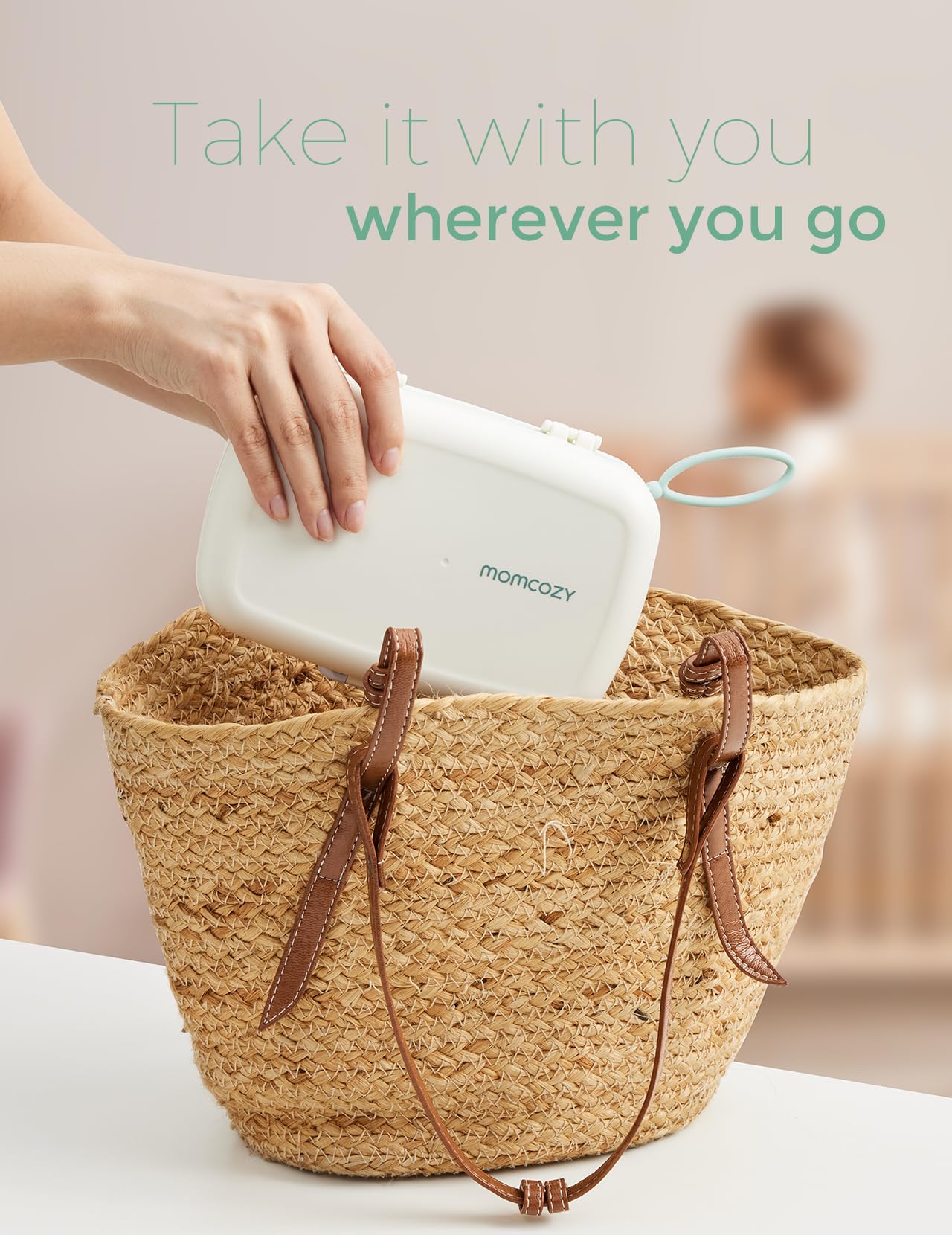Momcozy 7 in 1 Travel Bottle Cleaning Kit - Baby Bottle Cleaner Set with Silicone Brush, Nipple Brush, Straw Brush, Soap Dispenser, Drying Rack - Home and Travel Bottle Cleaning Tools for Infants