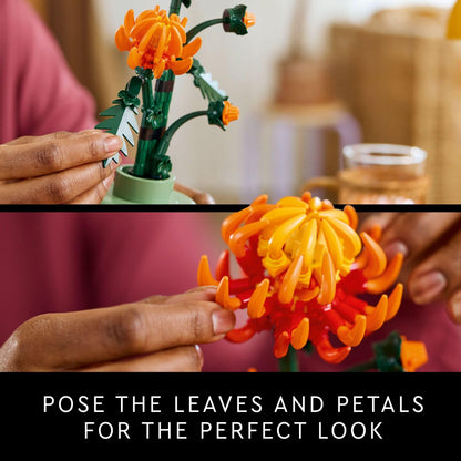 LEGO Botanicals Chrysanthemum Building Set for Adults Ages 18+ - Artificial Flower for Dinner Table Centerpieces & Decoration - Gift for Graduation - 10368