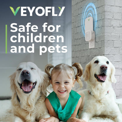 VEYOFLY Fruit Fly Traps for Indoors (1 Device + 2 Refills), Gnat Trap Indoor Plug in, Bug Traps, Flying Insect Trap, Gnat Traps for House Indoors, Fly Trap Indoor for Home Bug Light, Gnats Catcher