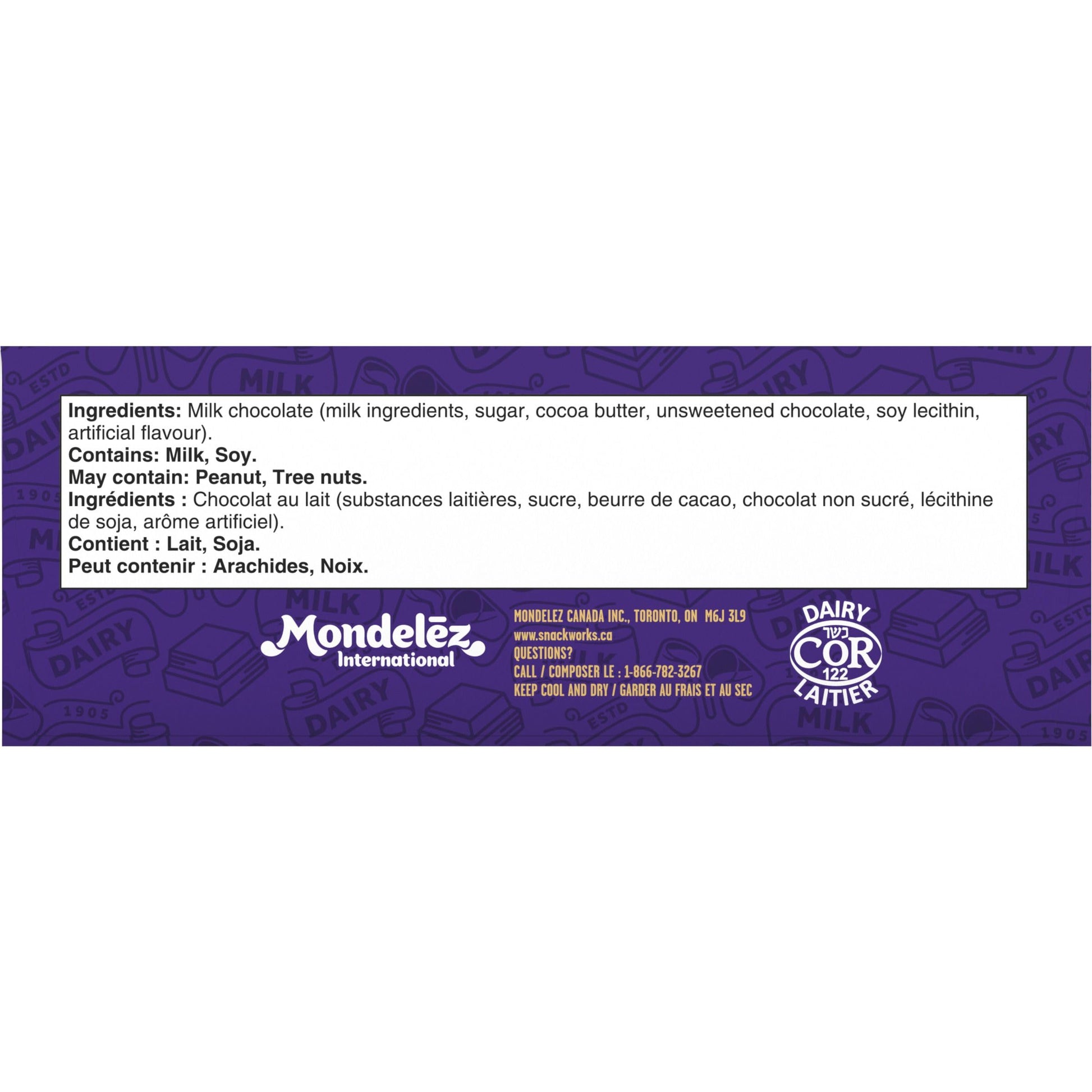 Cadbury Dairy Milk Chocolate Bars - Pack of 24 (38g each, 912g total) - Canadian Made