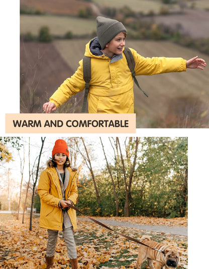 Wmcaps Kids Beanie Winter Hat, Knit Toddler Toque for Boys Girls Rose Red 🍁 All In One Marketplace Canada