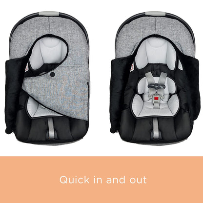 liuliuby Winter Carseat Covers for Baby | Infant Car Seat Cover Baby | Doona Accessories | Warm & Thick Fleece Canopy for Infant & New Born Cold Weather (Gray) 🍁 All In One Marketplace Canada