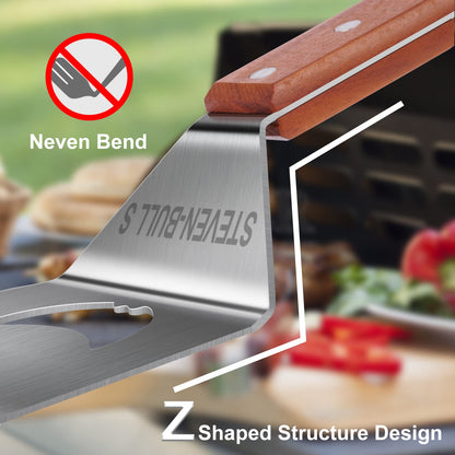 BBQ Accessories for Grill, 7 in 1 Grill Spatula with Fork,17 Inch Barbecue Tools, Dad Gifts, Gifts for Men, Dad, Husband - Available at All In One Marketplace Canada