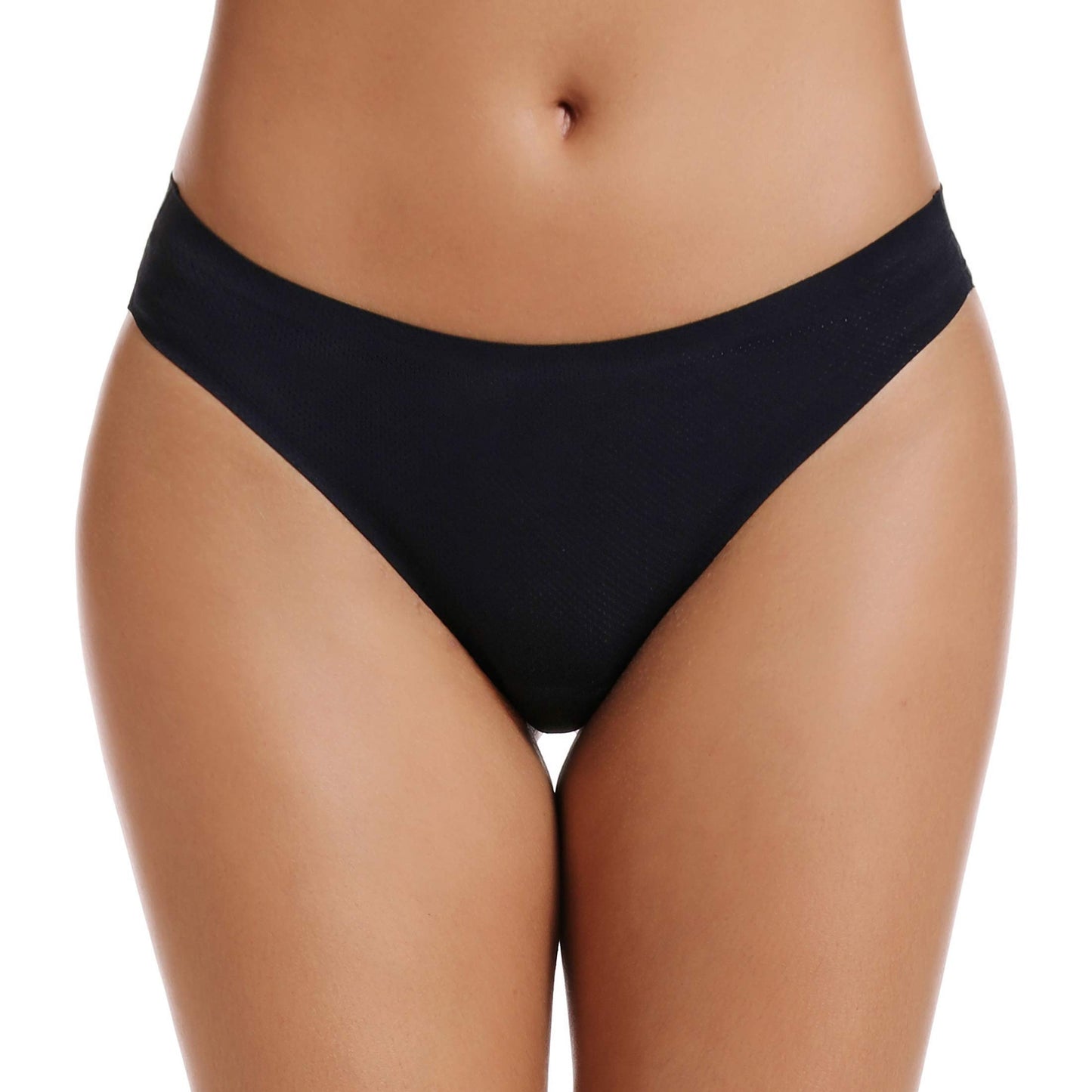 VOENXE Seamless Women Underwear Thongs,No Show Ladies Panties,Breathable Active Sports Thong,Invisible Workout Undies 5 Pack