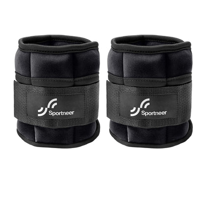 Sportneer Adjustable Ankle Weights 1 Pair 2 4 6 8 10 Lbs Leg Weight Straps for Women Men, Weighted Ankle Weights Set for Gym, Fitness, Workout, Walking, Jogging,1-5 lbs Each Ankle Weight, 1 Pair 2-10 lbs