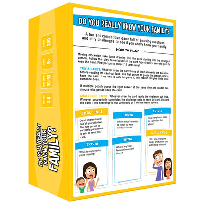 Do You Really Know Your Family? A Fun Family Card Game Filled with Conversation Starters and Silly Challenges - Great for Kids 8+, Teens and Adults DO YOU REALLY KNOW YOUR FAMILY?