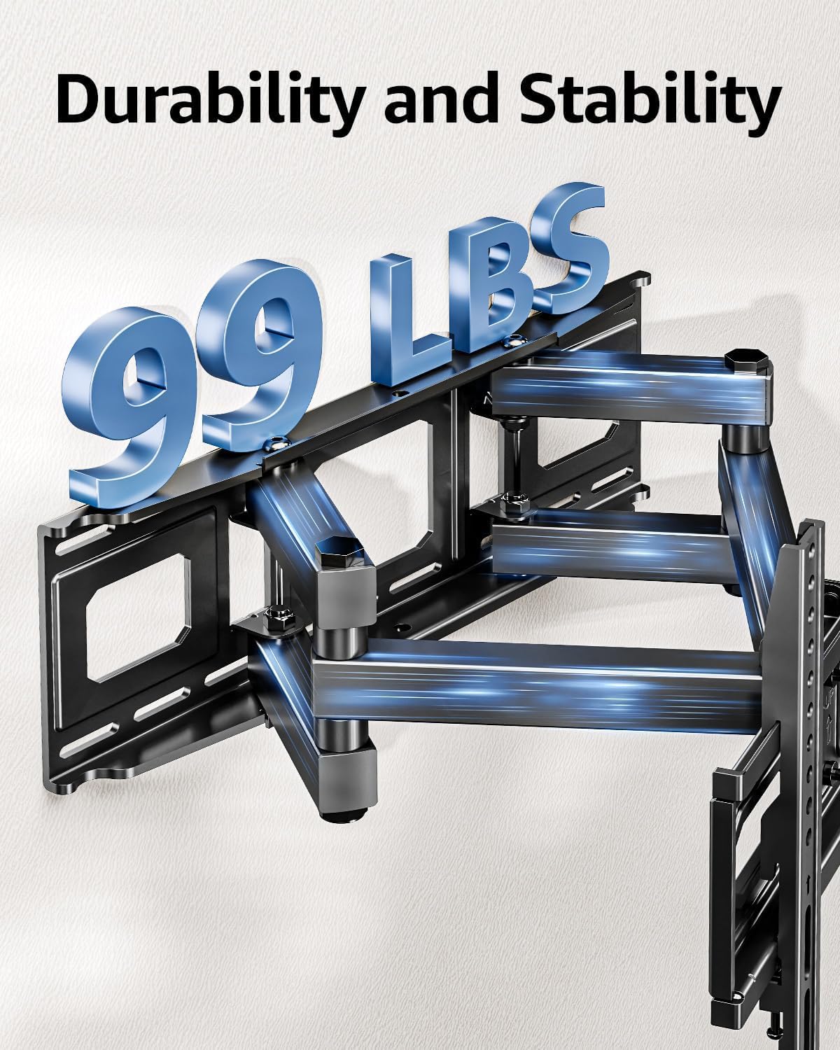 MOUNTUP TV Wall Mount for 26-65 Inch Flat Curved LED LCD Screen TVs Full Motion TV Mount, Tilt Swivel Extension Wall Mount TV Bracket with Dual Articulating Arms, Max VESA 400x400mm, Holds up to 99lbs