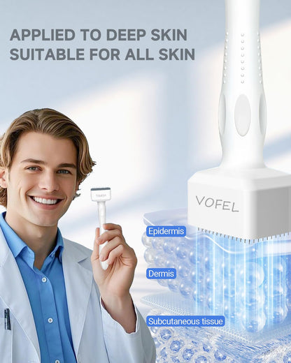 VOFEL Derma Stamp for Hair Growth 140 Microneedling Stamp Adjustable Derma Roller for Face 0-3mm Dermal Roller - SR Home Use (1PC) - Available at All In One Marketplace Canada