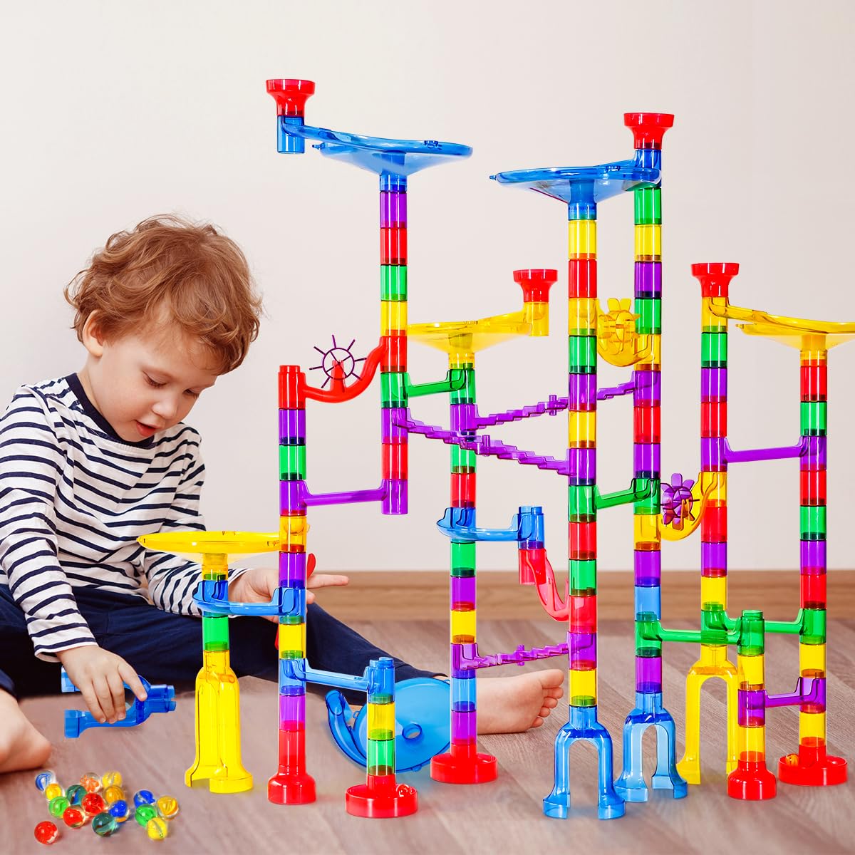 Meland Marble Run with Construction Set & Glow Marbles, STEM Toy for Kids 🍁 All In One Marketplace Canada