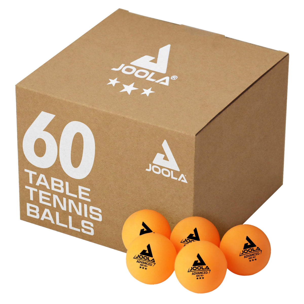 JOOLA Training 3 Star Table Tennis Balls 12, 60, or 120 Pack - 40mm Regulation Bulk Ping Pong Balls for Competition and Recreational Play - Fun as a Cat Toy - Indoor and Outdoor Compatible