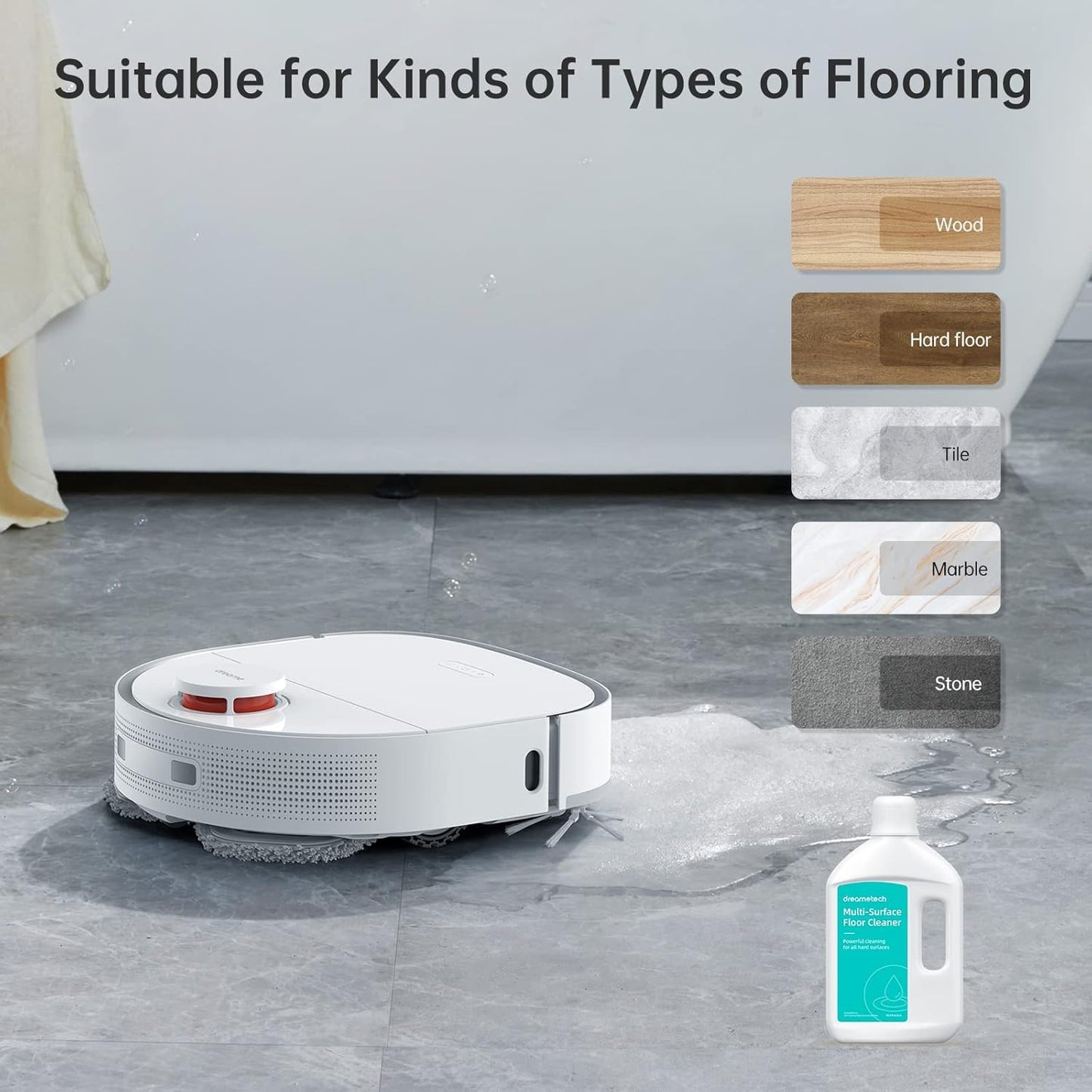 DREAME Floor Cleaning Solution Compatible with Aqua10-Series/X-Series/L-Series Robot Vacuum and Mop (33.81 Fl Oz) - Available at All In One Marketplace Canada