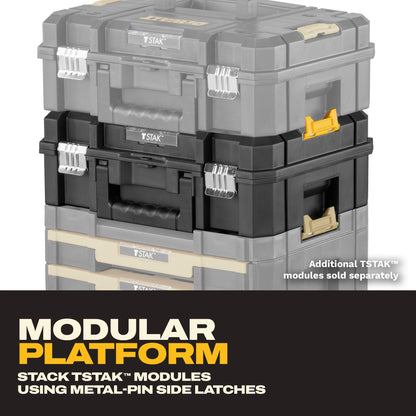 DEWALT Tool Box, TSTAK II, Flat Top (DWST17807) , Black