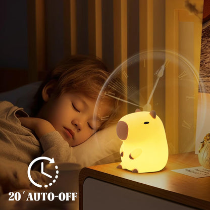 YuanDian Capybara Night Light - Adorable Gift for Women, Teen. Decorate Bedroom with Cute Silicone Capybara Nightlights Christmas for Girls and Boys 🍁 All In One Marketplace Canada