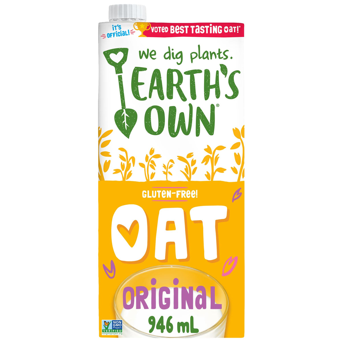 Earth's Own Original Oat Milk Alternative Dairy-Free Vegan, 12 x 946mL