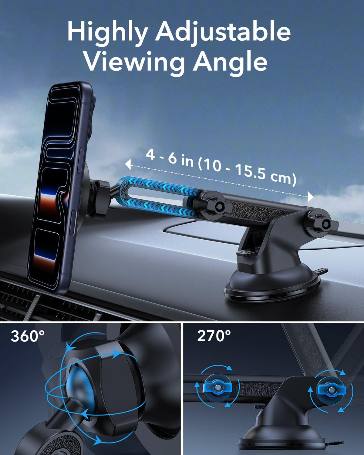 ESR for MagSafe Car Mount, Car Phone Holder for iPhone Duo/18 Pro Max/17-12