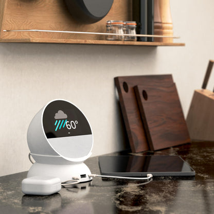 All-New, Made for Amazon Stand with USB-C and USB-A Charging Ports for Echo Spot (2024 Release)