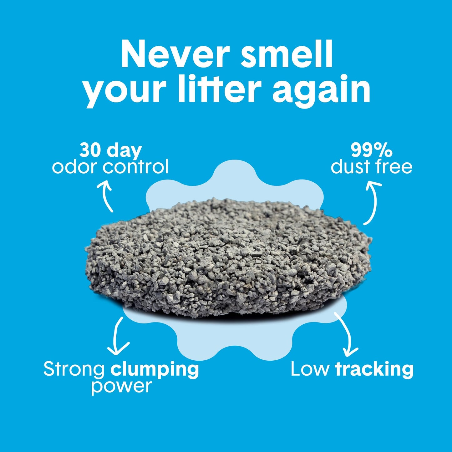 Boxie® Unscented 30 Day Odor Control Clumping Clay Cat & Kitty Litter 16 lb, 99.9% Dust-Free, Hard Flat Top® Clumps, No Fragrances No Fillers, Long-Lasting, Easy to Scoop