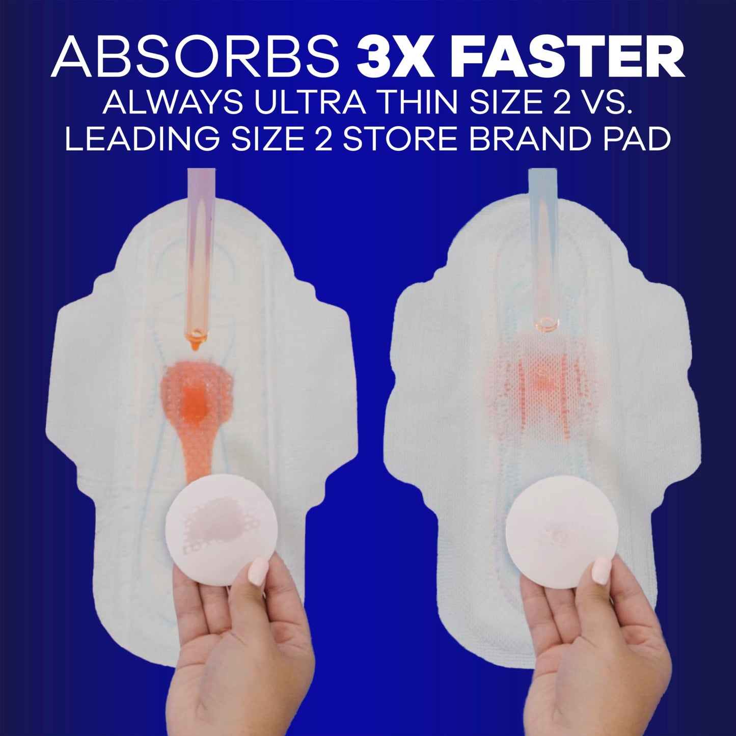 Always Ultra Thin Feminine Pads with Wings for Women, Size 4, Overnight Absorbency, Unscented, 96 Count