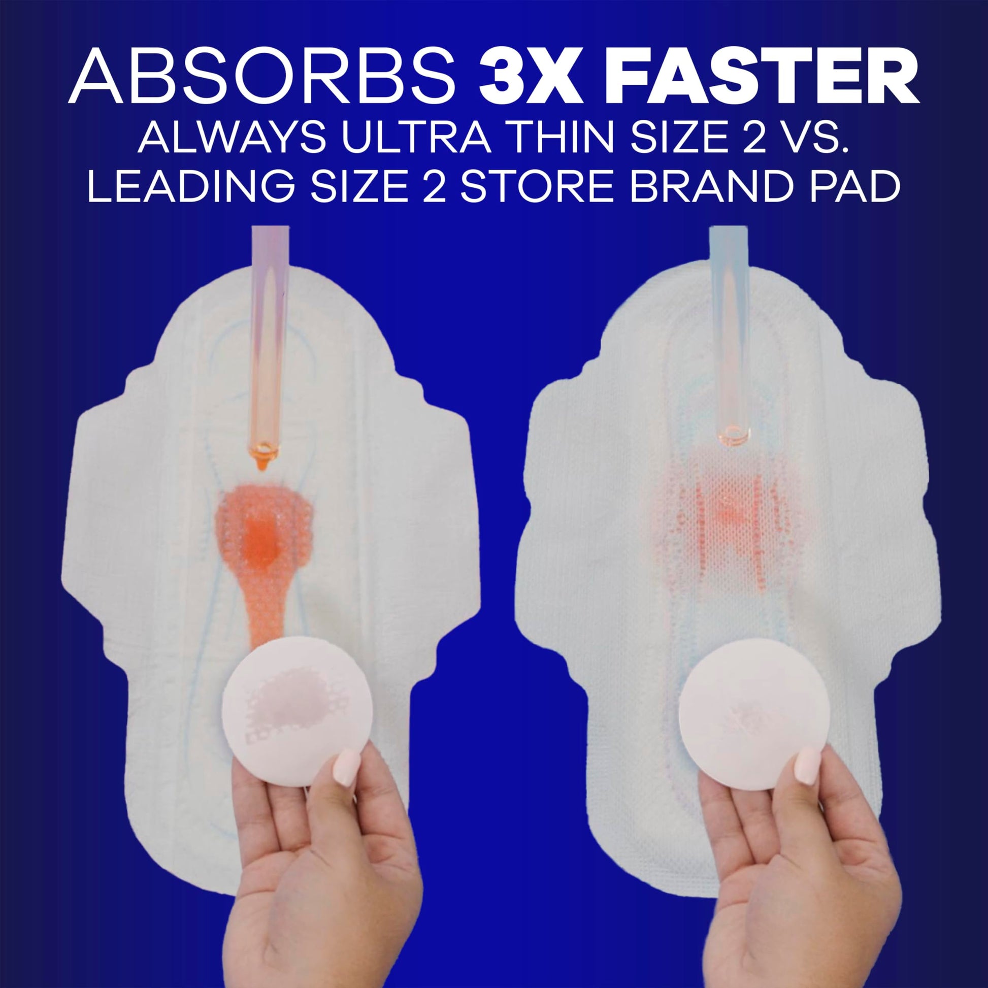 Always Ultra Thin Feminine Pads with Wings for Women, Size 4, Overnight Absorbency, Unscented, 96 Count