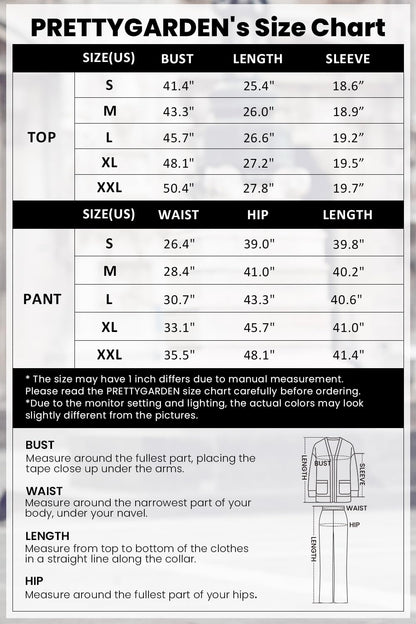 PRETTYGARDEN Women's Fall 2 Piece Knit Sweater Lounge Set(Grey,S) 🍁 All In One Marketplace Canada
