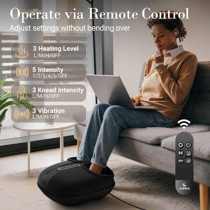 CuPiLo Foot Massager with Heat & Remote for Tired Feet, Up to Size 13 🍁 All In One Marketplace Canada