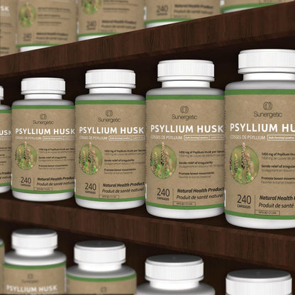 Premium Psyllium Husk Capsules - 1450mg per Serving - Helps Support Digestion, Intestinal Health & Regularity - 240 Psyllium Husk Fiber Capsules - Available at All In One Marketplace Canada