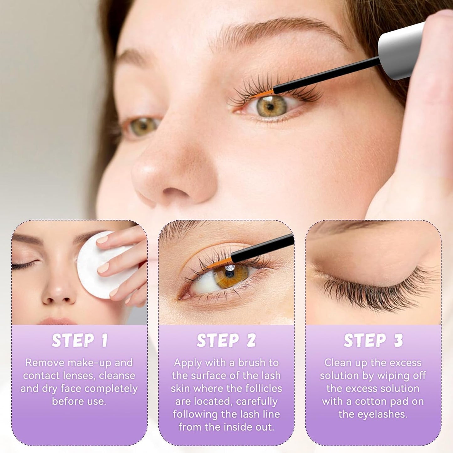 Lash Serum for Growth, Premium Eyelash Enhancer Care for Longer Thicker & Fuller, Gentle Formula Safe for Sensitive Eyes Non-Irritating Daily Use at Home & Travel - 5ml - Available at All In One Marketplace Canada