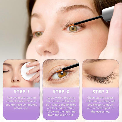 Lash Serum for Growth, Premium Eyelash Enhancer Care for Longer Thicker & Fuller, Gentle Formula Safe for Sensitive Eyes Non-Irritating Daily Use at Home & Travel - 5ml - Available at All In One Marketplace Canada
