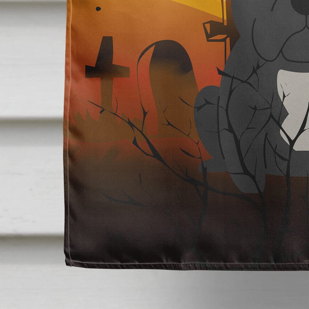 Caroline's Treasures BB4280CHF Halloween French Bulldog Black Canvas House Size Flag, Large, Multicolor