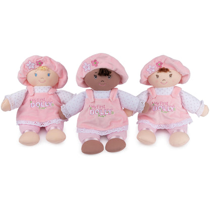 GUND Baby My First Dolly, Plush Doll for Babies and Toddlers, Pink/White, 13” BABYGUND