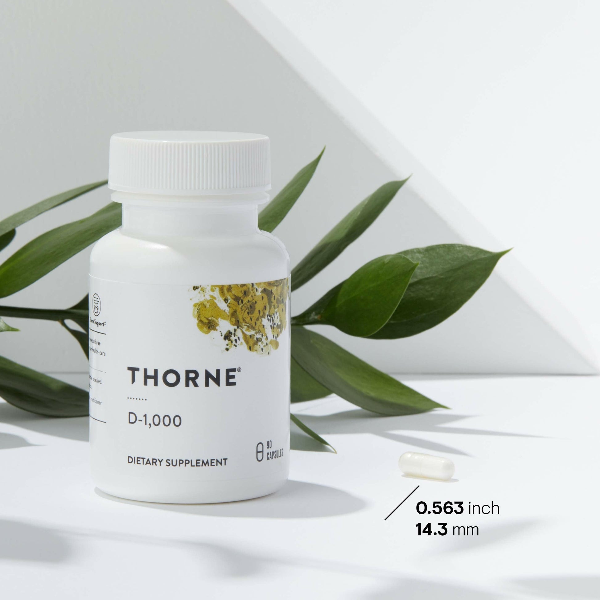 Thorne Vitamin D-1000 - Vitamin D3 Supplement (1,000 IU) for Healthy Bones and Muscles - 90 Capsules - Available at All In One Marketplace Canada