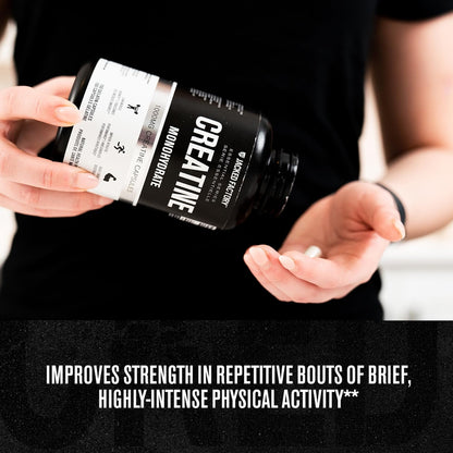 Jacked Factory Creatine Monohydrate Capsules - Canadian-Owned Supplement for Muscle Growth, Increased Strength, Enhanced Energy Output, and Improved Athletic Performance - 150 Pills