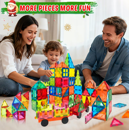 100PCS Magnetic Tiles Magnetic Blocks for Kids 3-5 6-8 8-10 Construction STEM Learning Resources Magnet Building Blocks Toddler Toys Christmas Birthday Gifts Toys for 3 4 5 6 7 8+ Year Old Boys Girls - Available at All In One Marketplace Canada