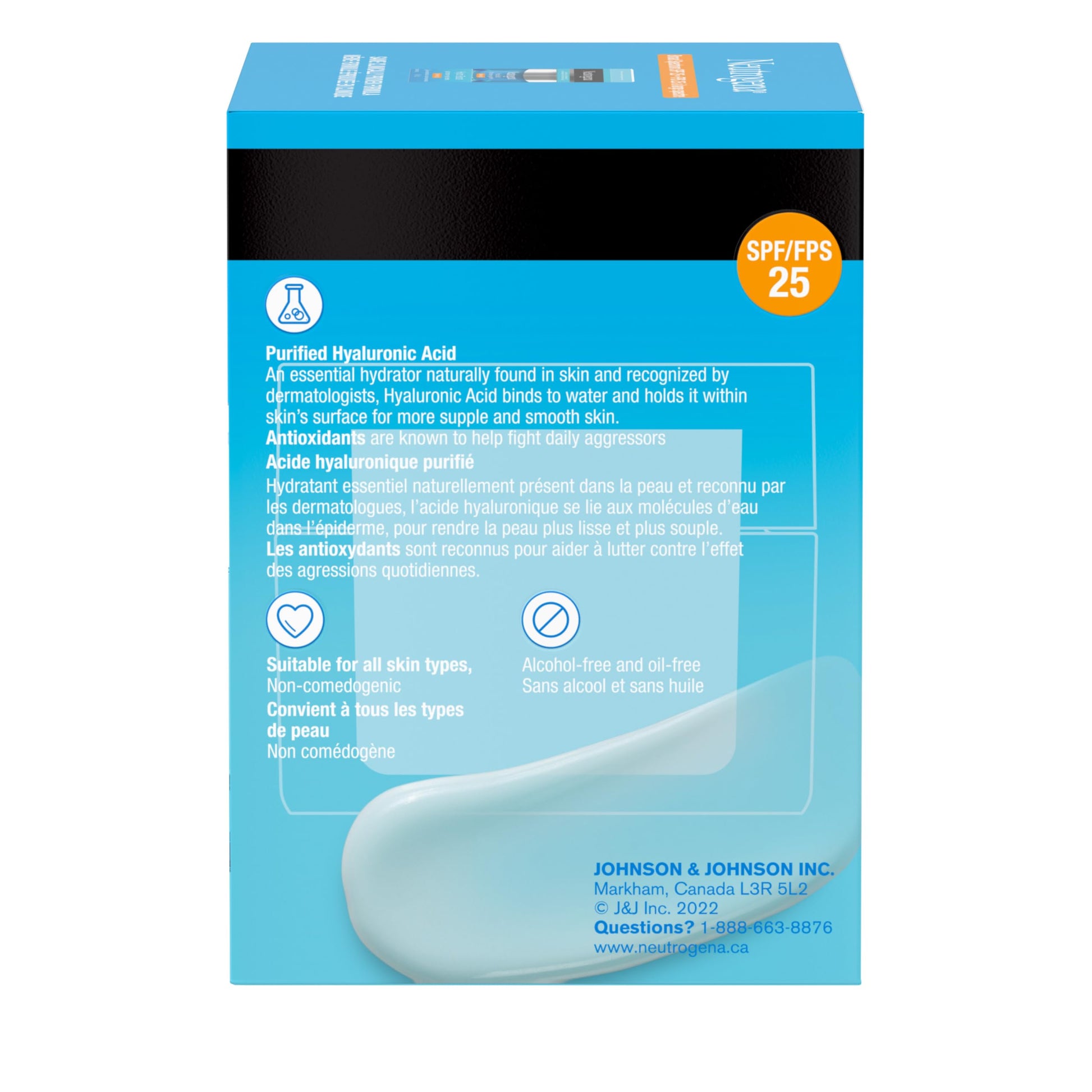 Neutrogena Hydro Boost Gel Cream Face Moisturizer with Sunscreen SPF – Hyaluronic Acid for Hydrated Skin – Fast Absorbing, Oil-Free, Non-Comedogenic 47mL