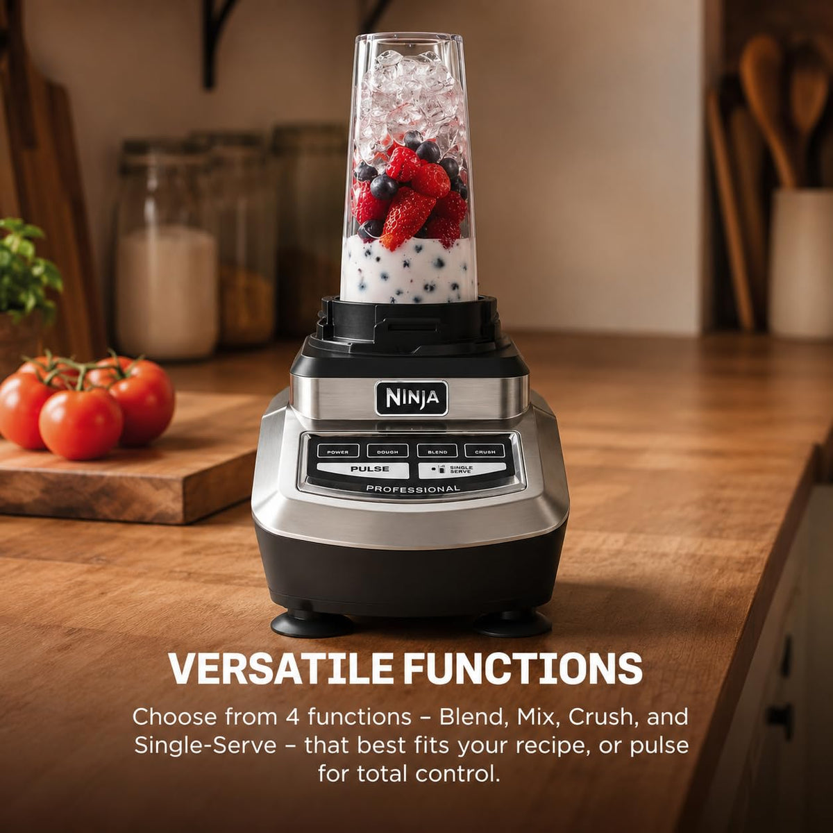 Ninja BL780C, Ninja Supra Kitchen System with Blender and Food Processor, Black/Silver, 1200W, (Canadian Version)