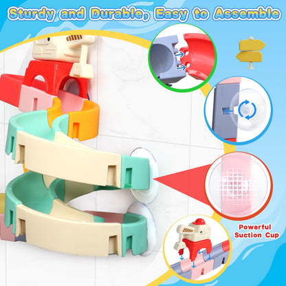 Fajiabao Bath Toys for Kids 3-5, DIY Marble Run Set, 38 PCS 🍁 All In One Marketplace Canada