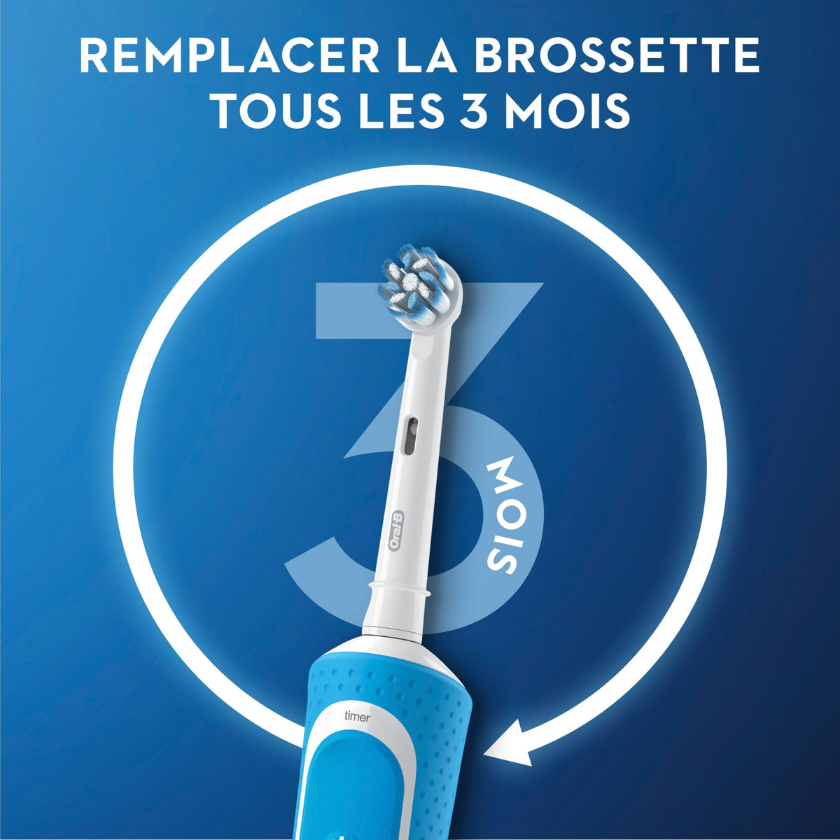 Oral-B Pro 400 Sensitive Vitality Electric Toothbrush with (2) Brush Heads, Rechargeable, Blue