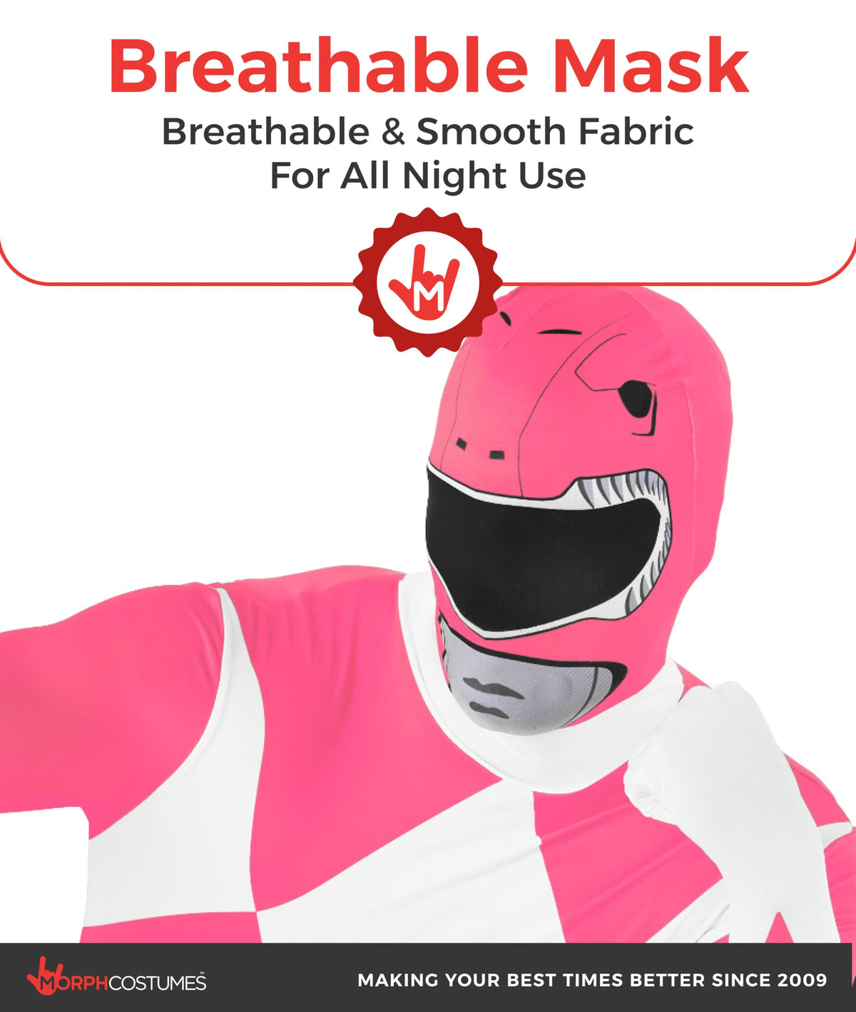 Morphsuits Men's Power Rangers Morphsuit, Pink, X-Large