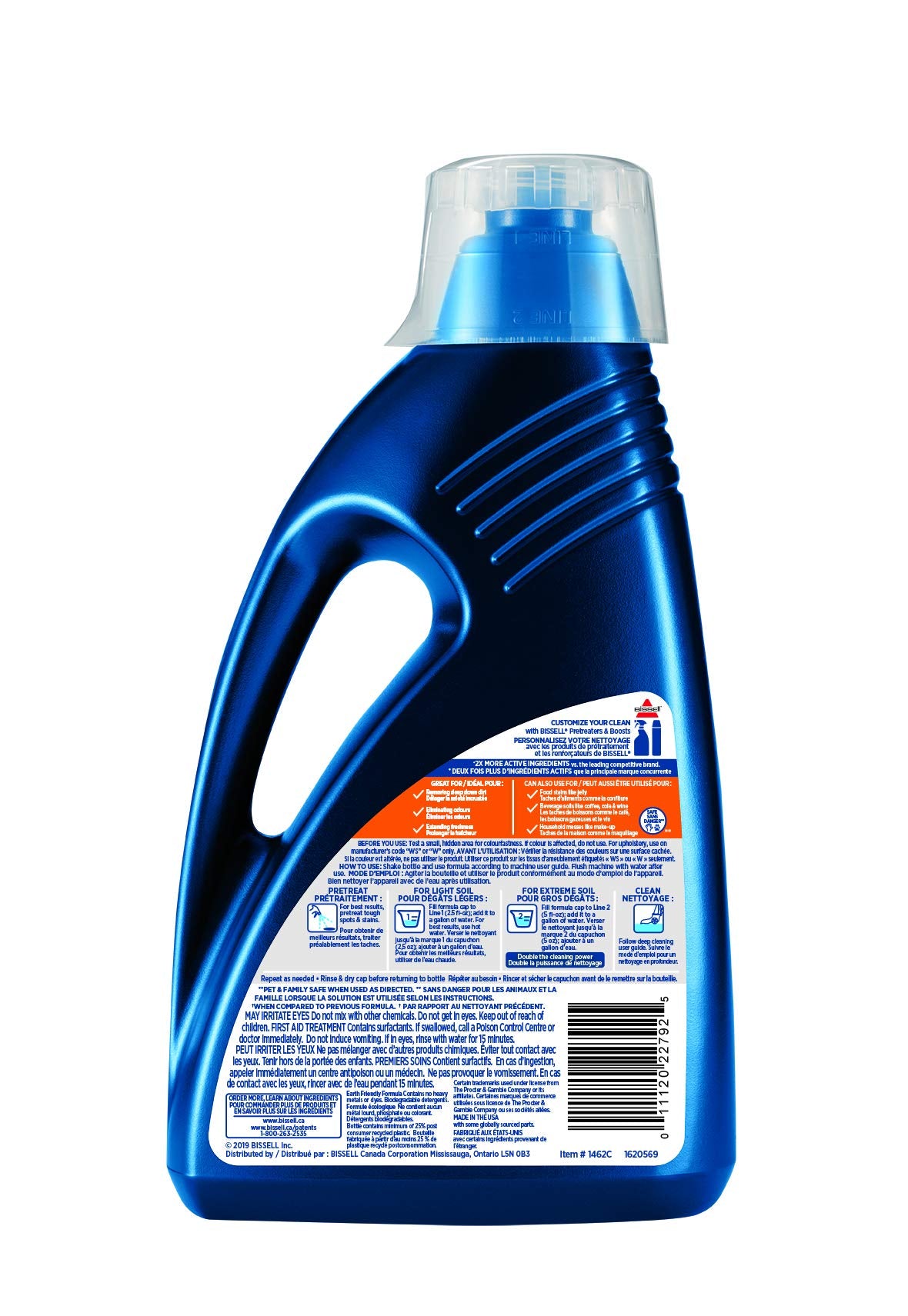 BISSELL OXY Clean + Fresh with Febreze Freshness Formula for Full Size Carpet Deep Cleaning Machines, Carpet Cleaning Solution, Carpet Shampoo (60 oz), 1462C