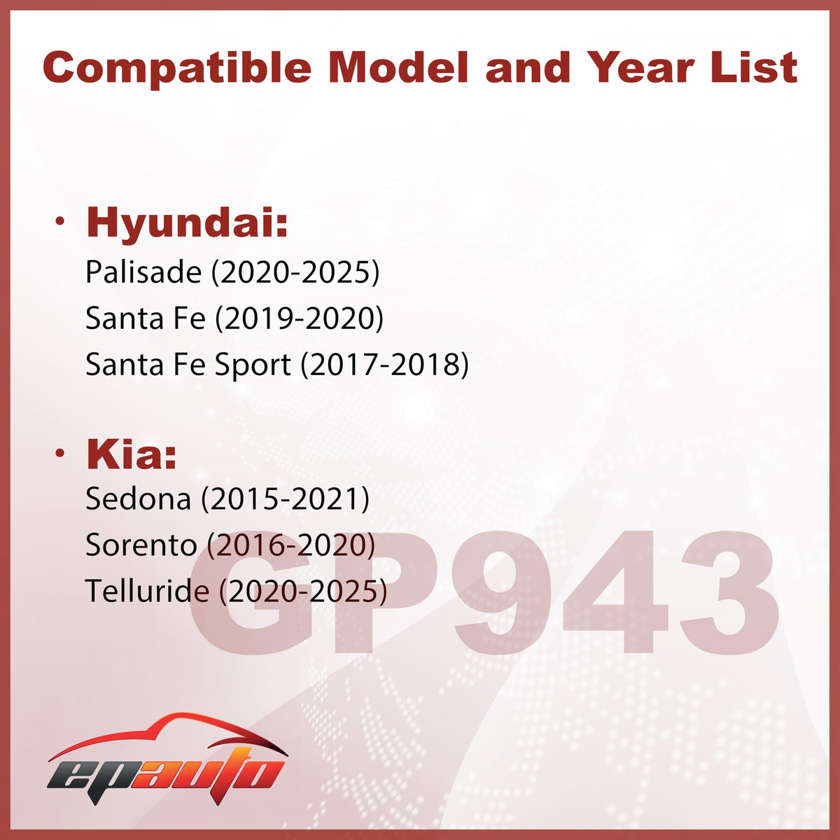 EPAuto GP943 (CA11943) Engine Air Filter Replacement for Kia 🍁 All In One Marketplace Canada