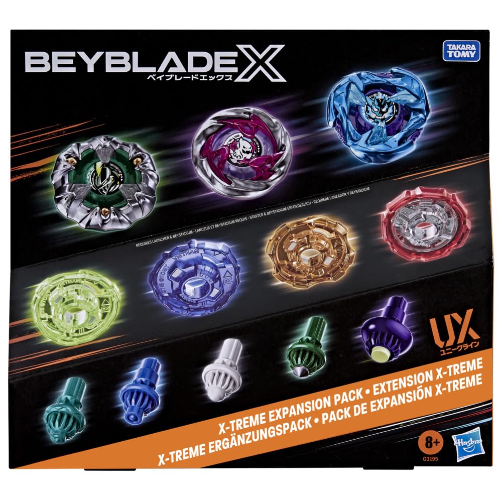 Beyblade X X-treme Expansion Pack | Includes 3 Blades, 4 Ratchets, 5 Bits | Battling Tops Game Toys, Ages 8+ BEYBLADE