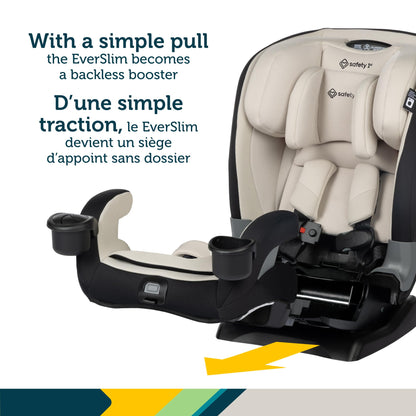 Safety 1st EverSlim 4-in-1 Convertible All-in-One Car Seat, infant to toddler, rear and forward facing, booster mode, backless booster, Fits 3 across, Washable seat, Birth to 10 years, Dunes Edge 🍁 All In One Marketplace Canada